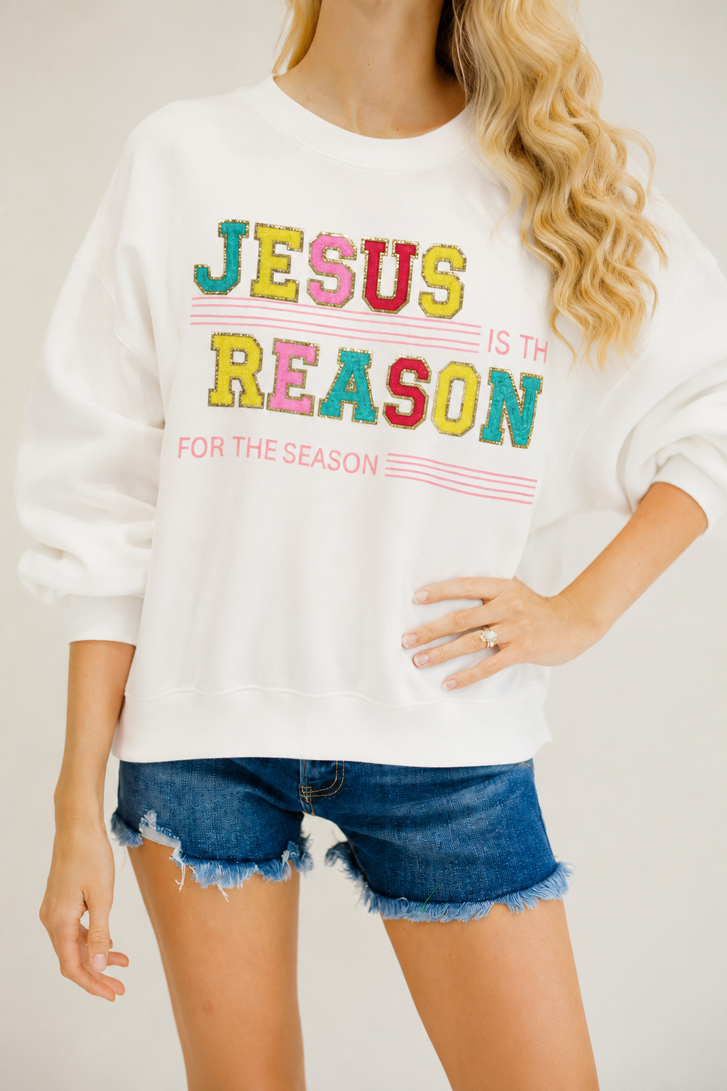 *JESUS IS THE REASON PULLOVER - LARGE