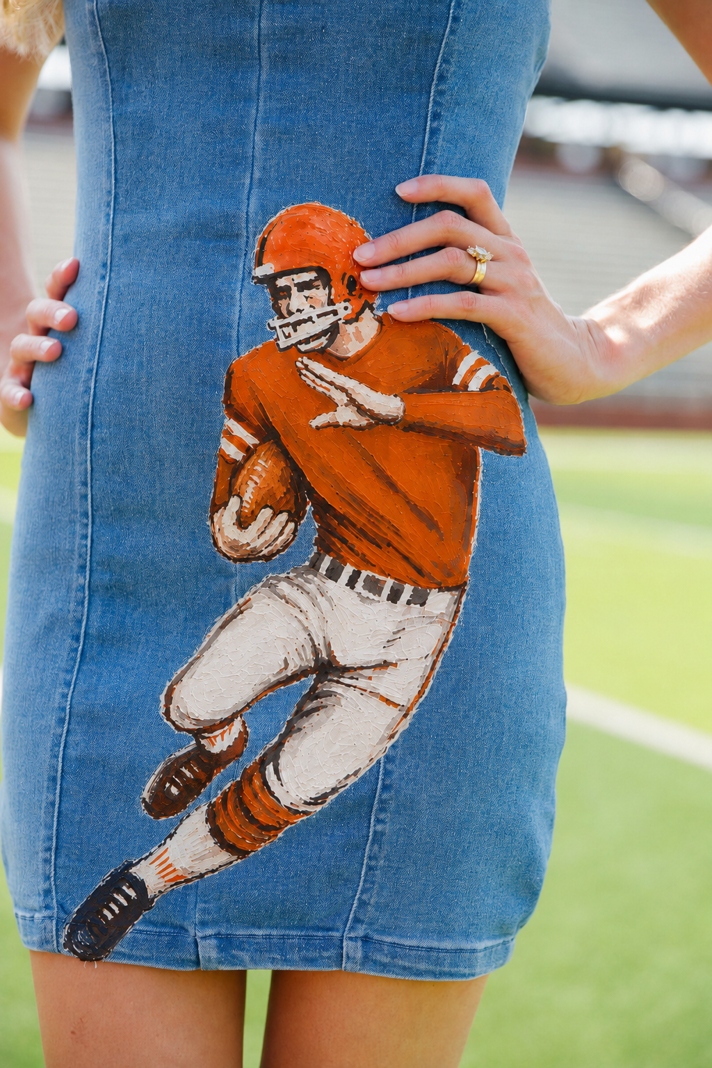 CUSTOM GRIDIRON GLAM DENIM DRESS SET Judith March