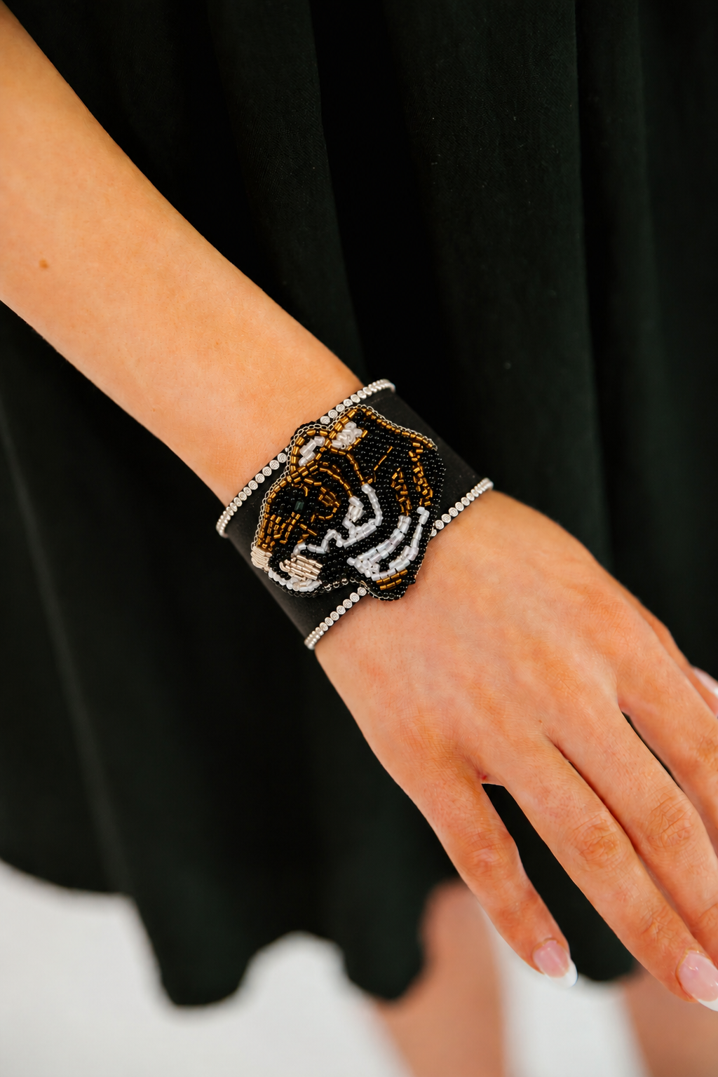 TIGER BLACK CUFF BRACELET BRACELET Judith March