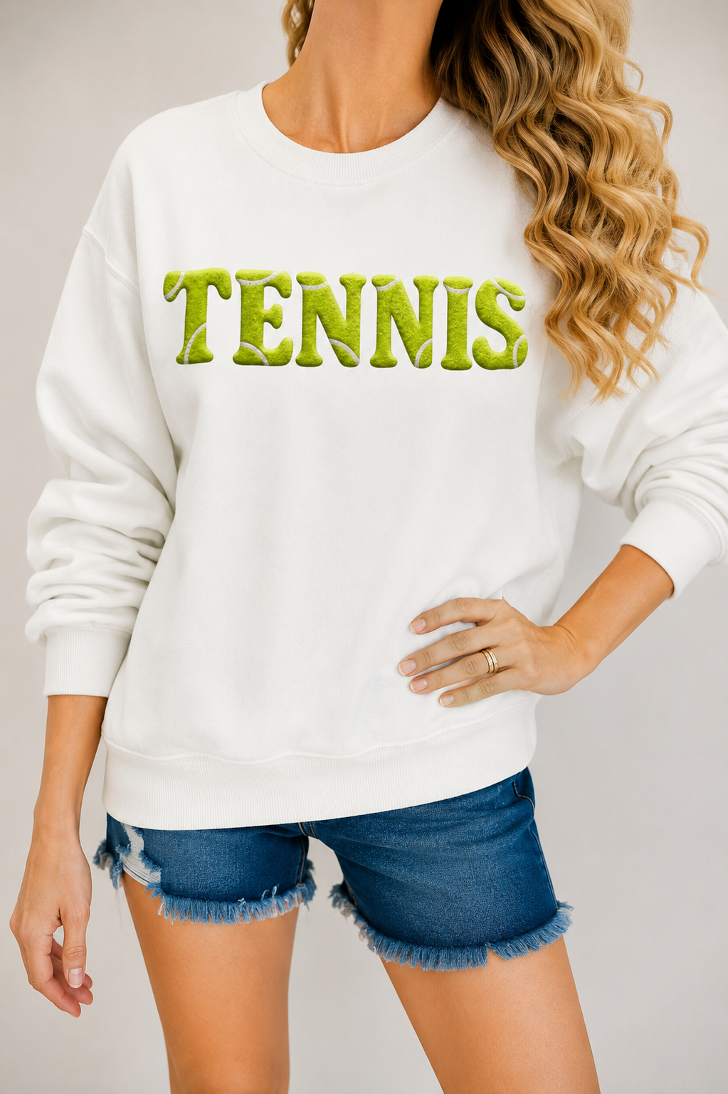 *TENNIS WHITE PULLOVER - MULTIPLE SIZES