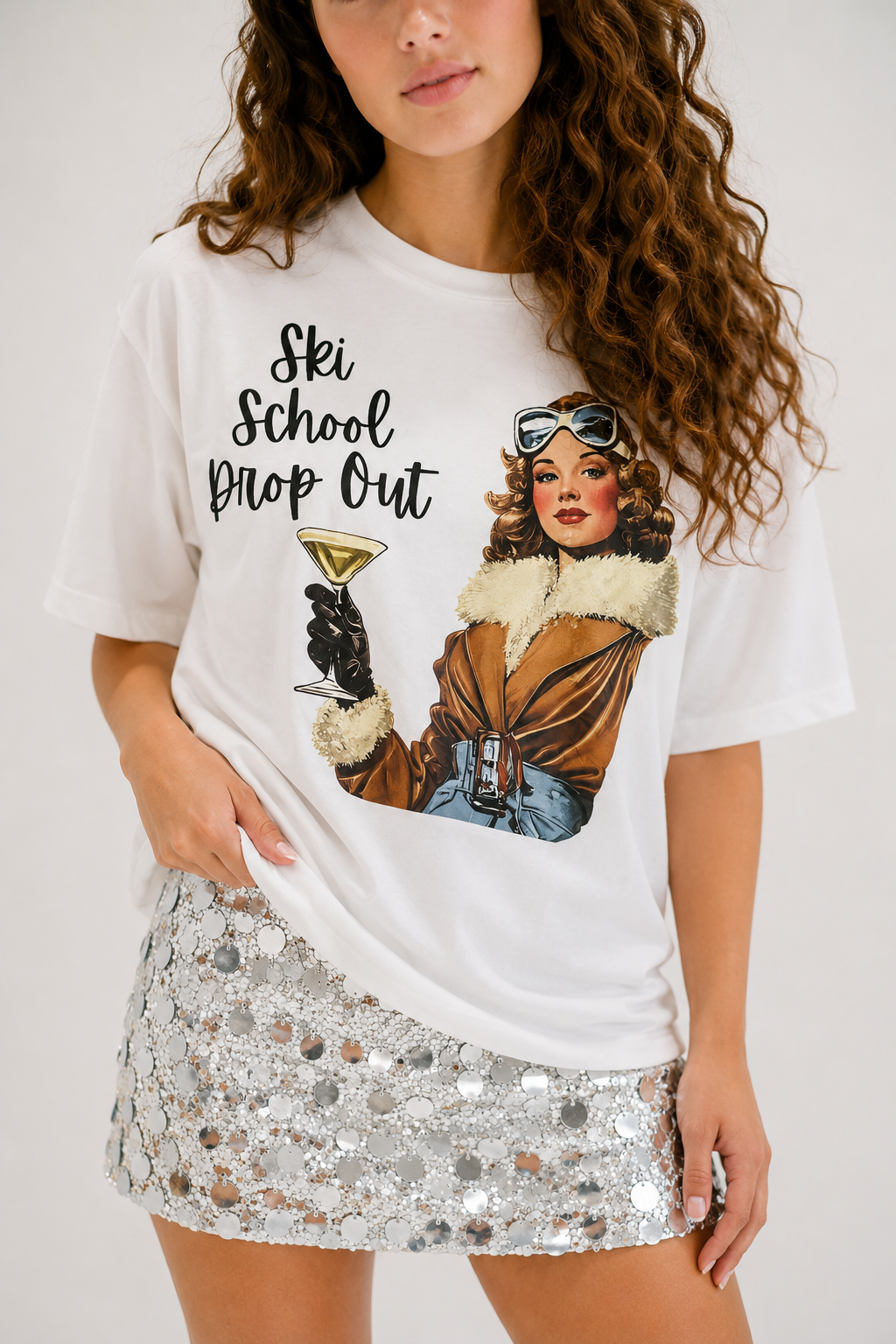 *SKI SCHOOL DROP OUT TEE - MEDIUM