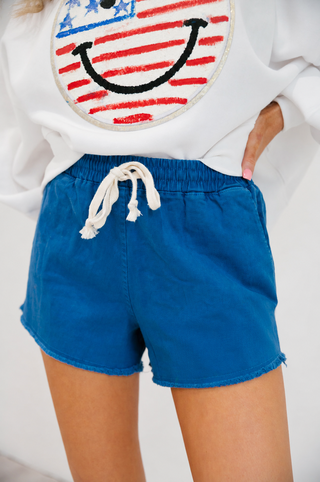 ***DENIM DRAWSTRING SHORTS - MEDIUM TEE Judith March
