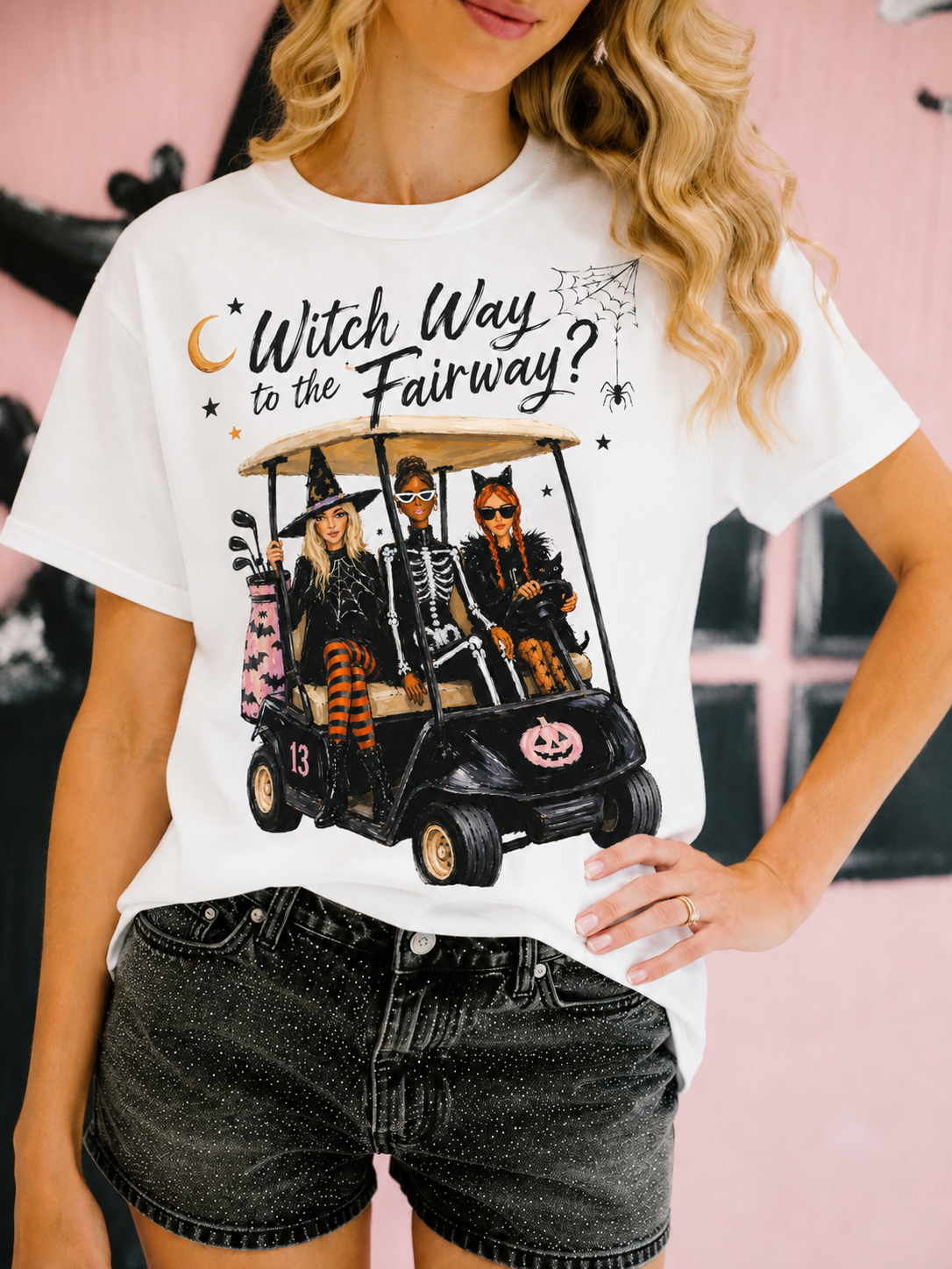 WITCH WAY TO THE FAIRWAY TEE/TANK PULLOVER Judith March