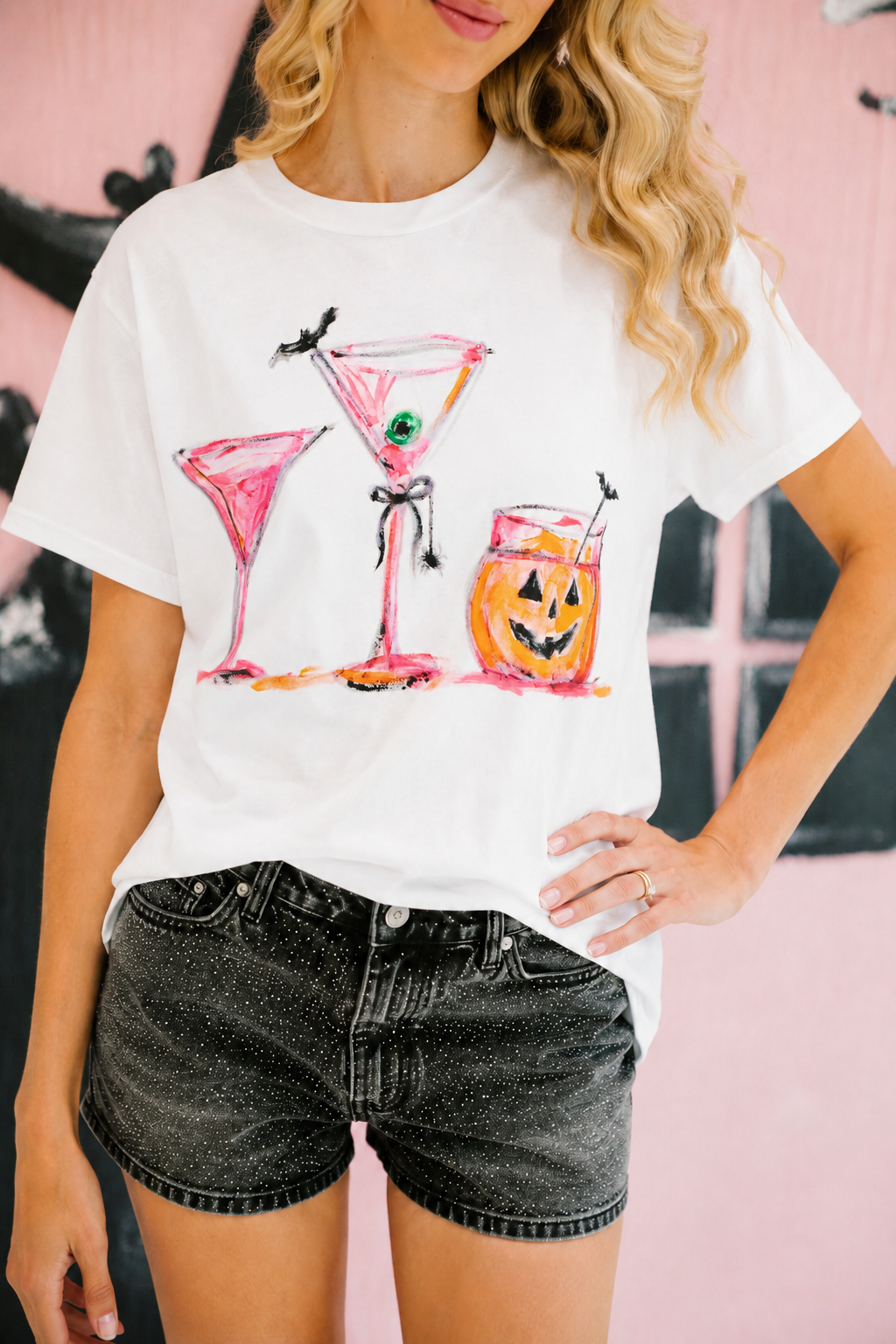 HAUNTED HAPPY HOUR TEE/TANK PULLOVER Judith March