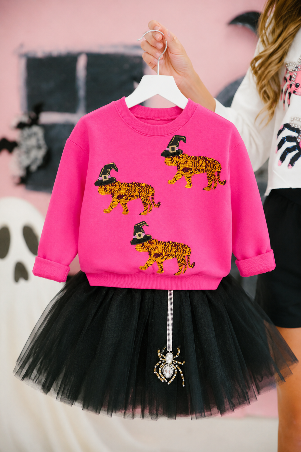 MINI KIDS SPIDER WEB BLACK TUTU PULLOVER Judith March