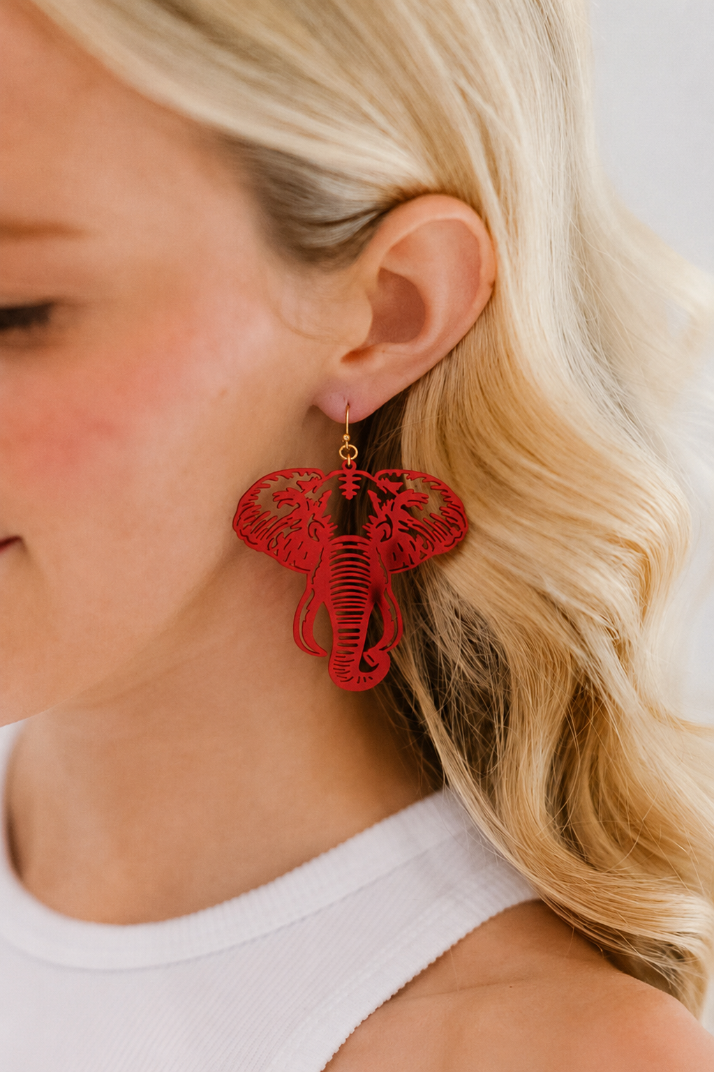 ELEPHANT RED EARRINGS
