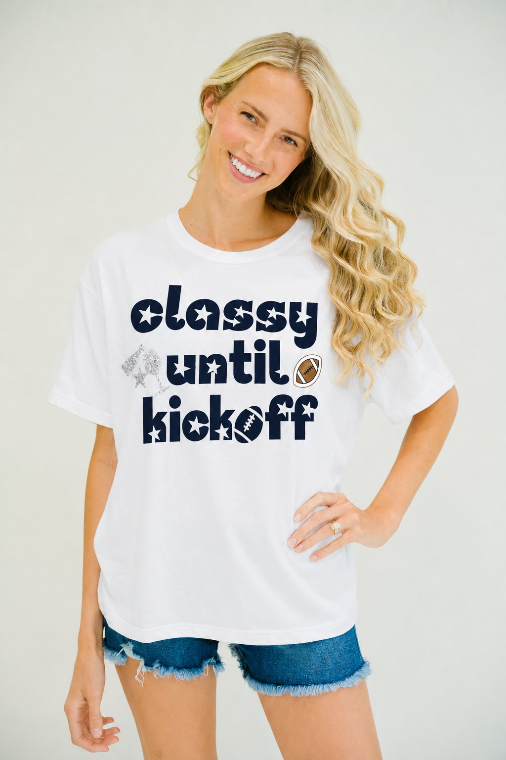 CLASSY UNTIL KICKOFF TEE SWEATER Judith March