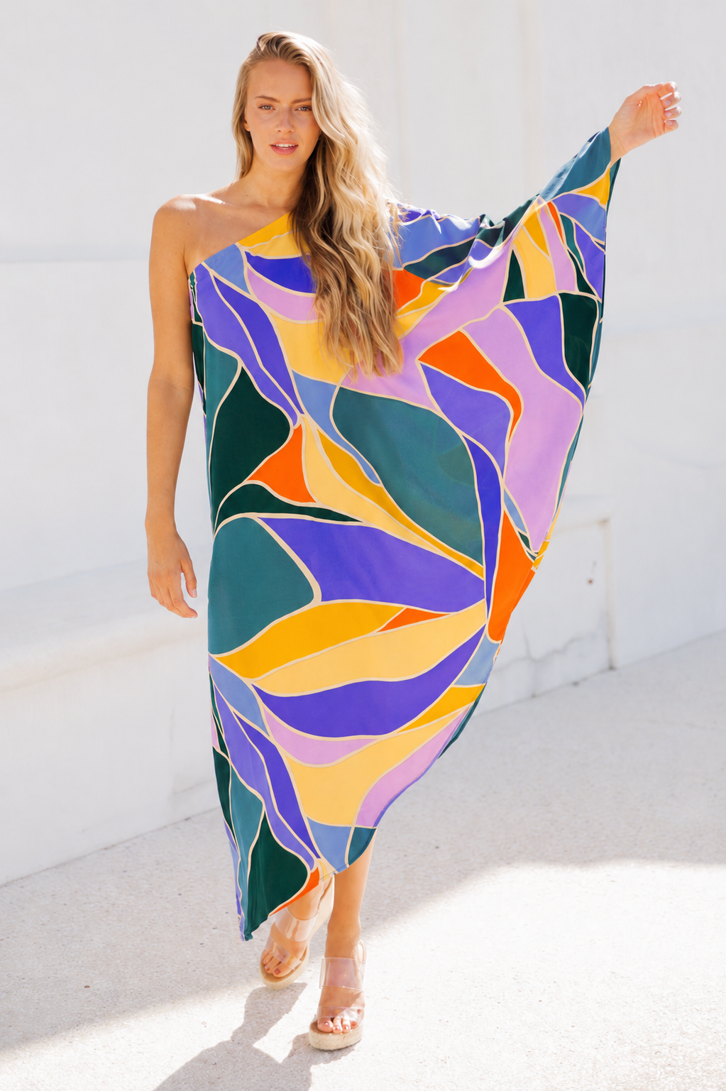 *TAKE ME TO CAPRI ONE SHOULDER MAXI DRESS Judith March