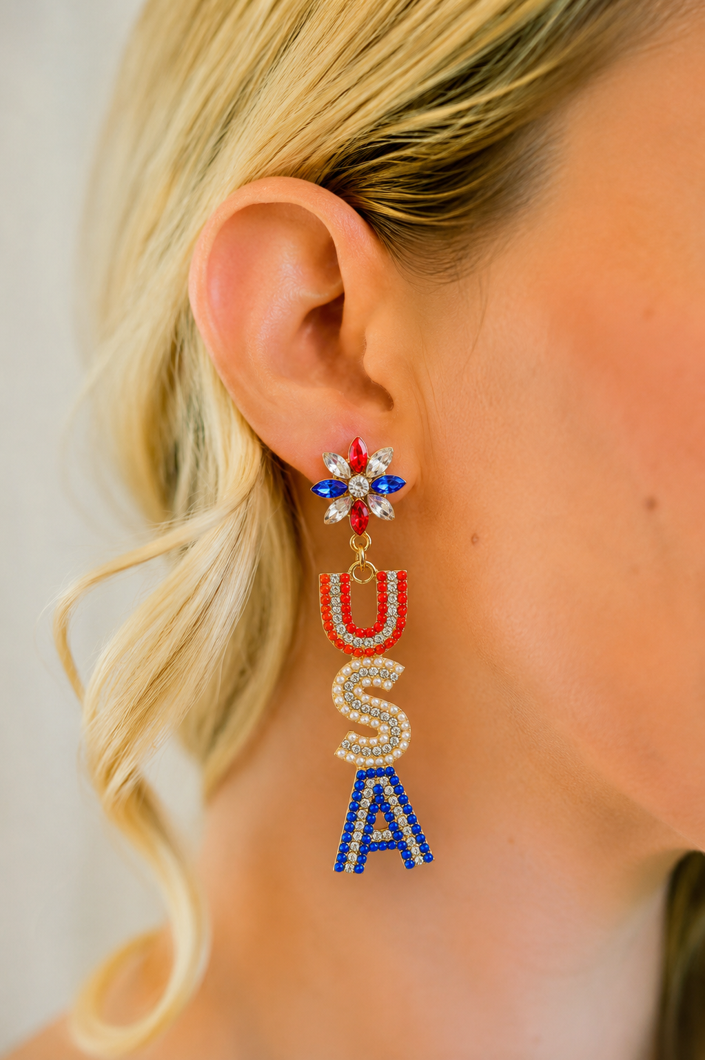 USA FLORAL DROP EARRINGS earrings Judith March