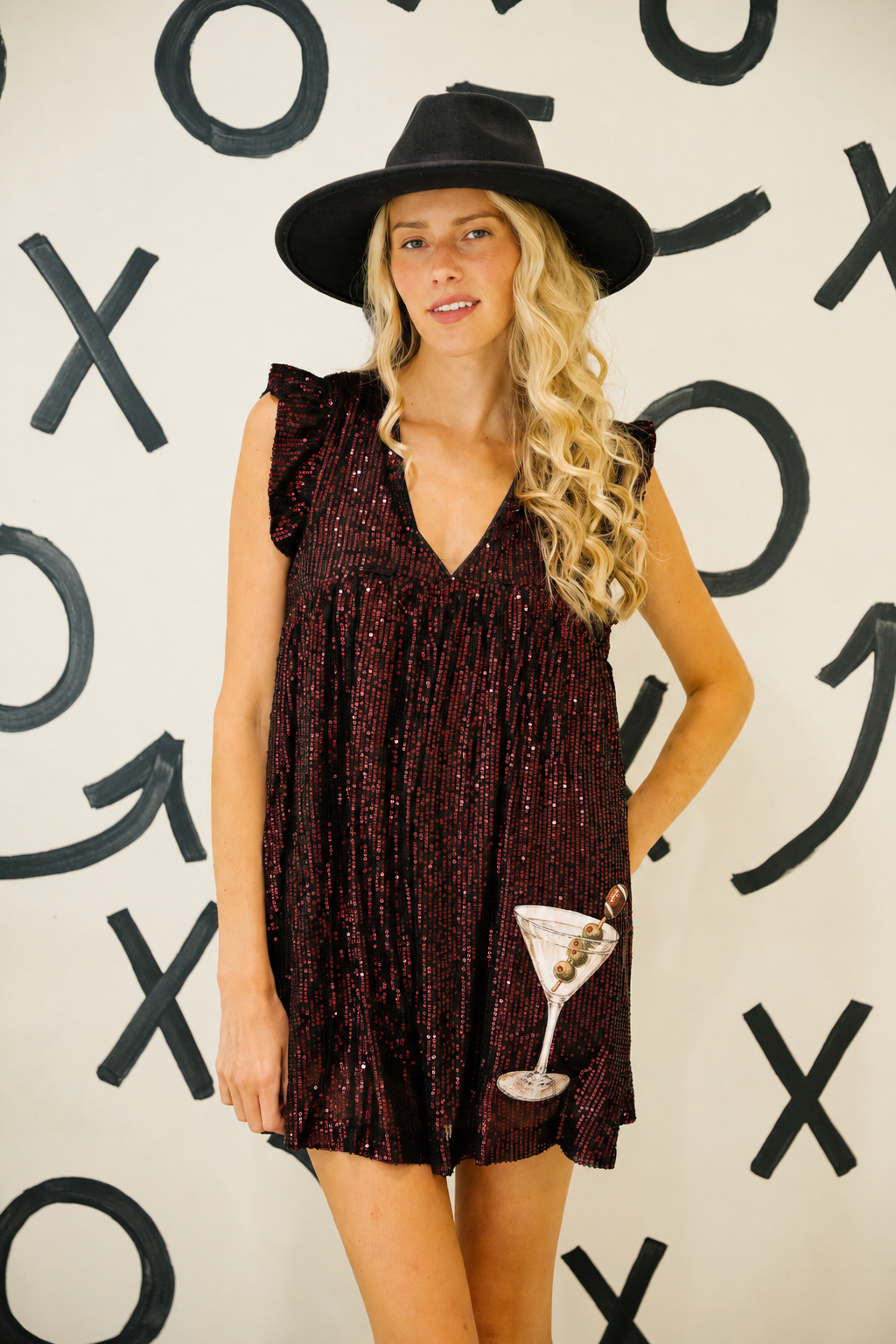 SPORTY MARTINI SEQUIN ROMPER