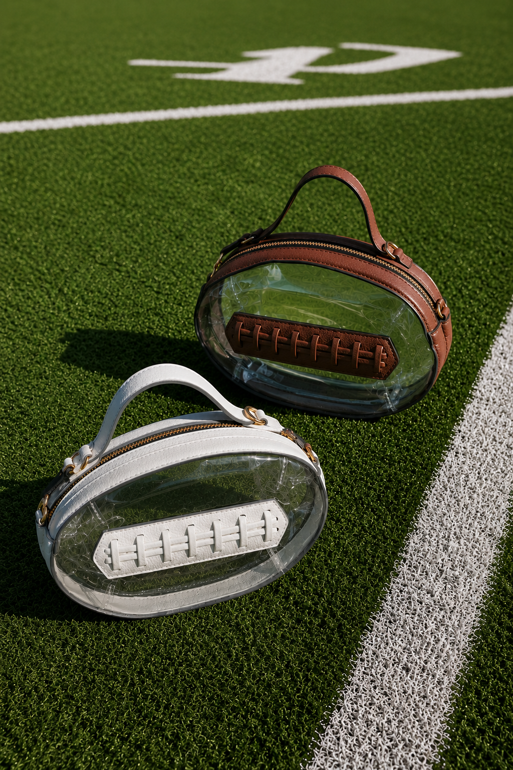 FOOTBALL CLEAR HANDBAGS
