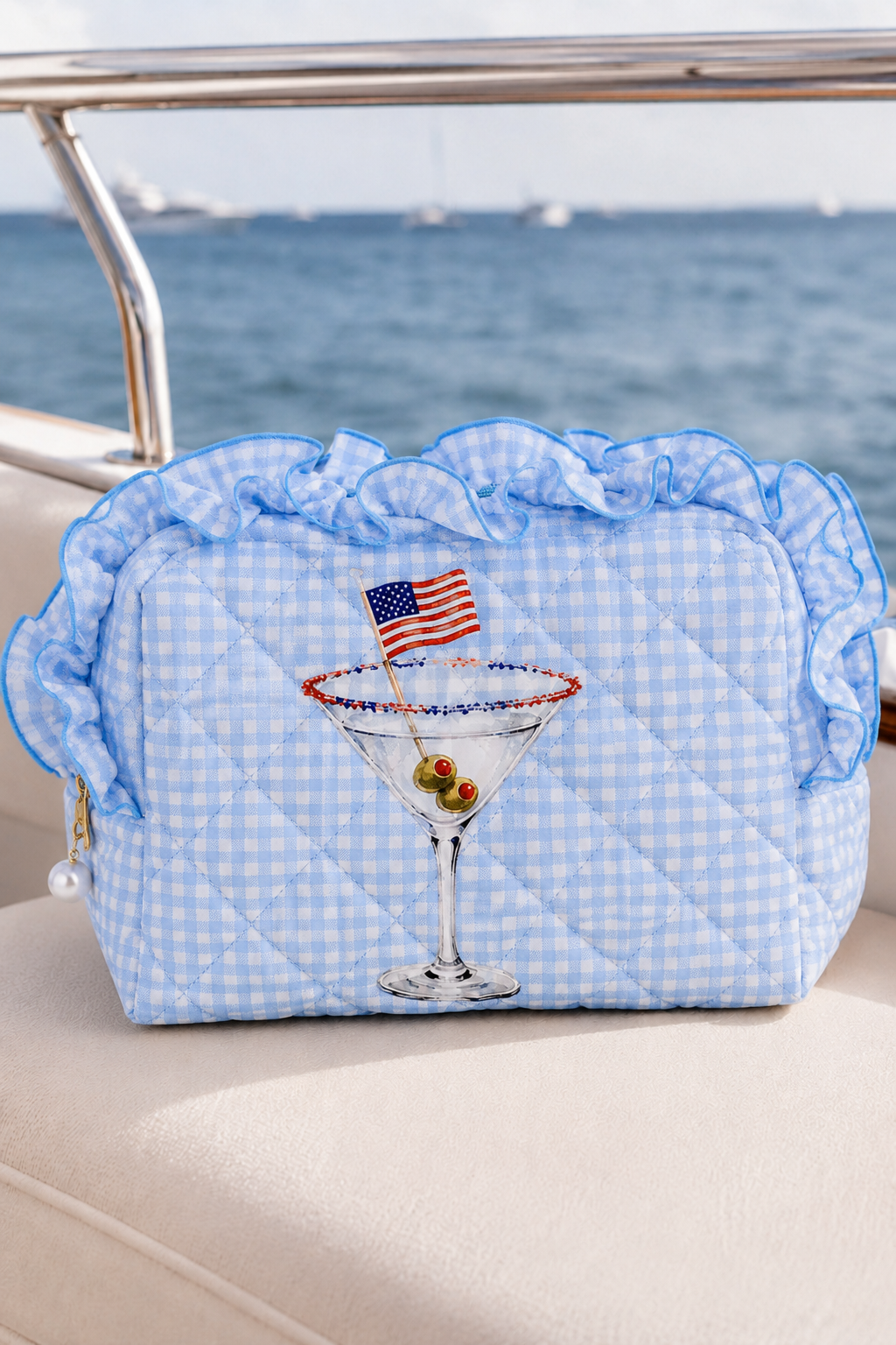 FREEDOM COCKTAIL GINGHAM TRAVEL BAG