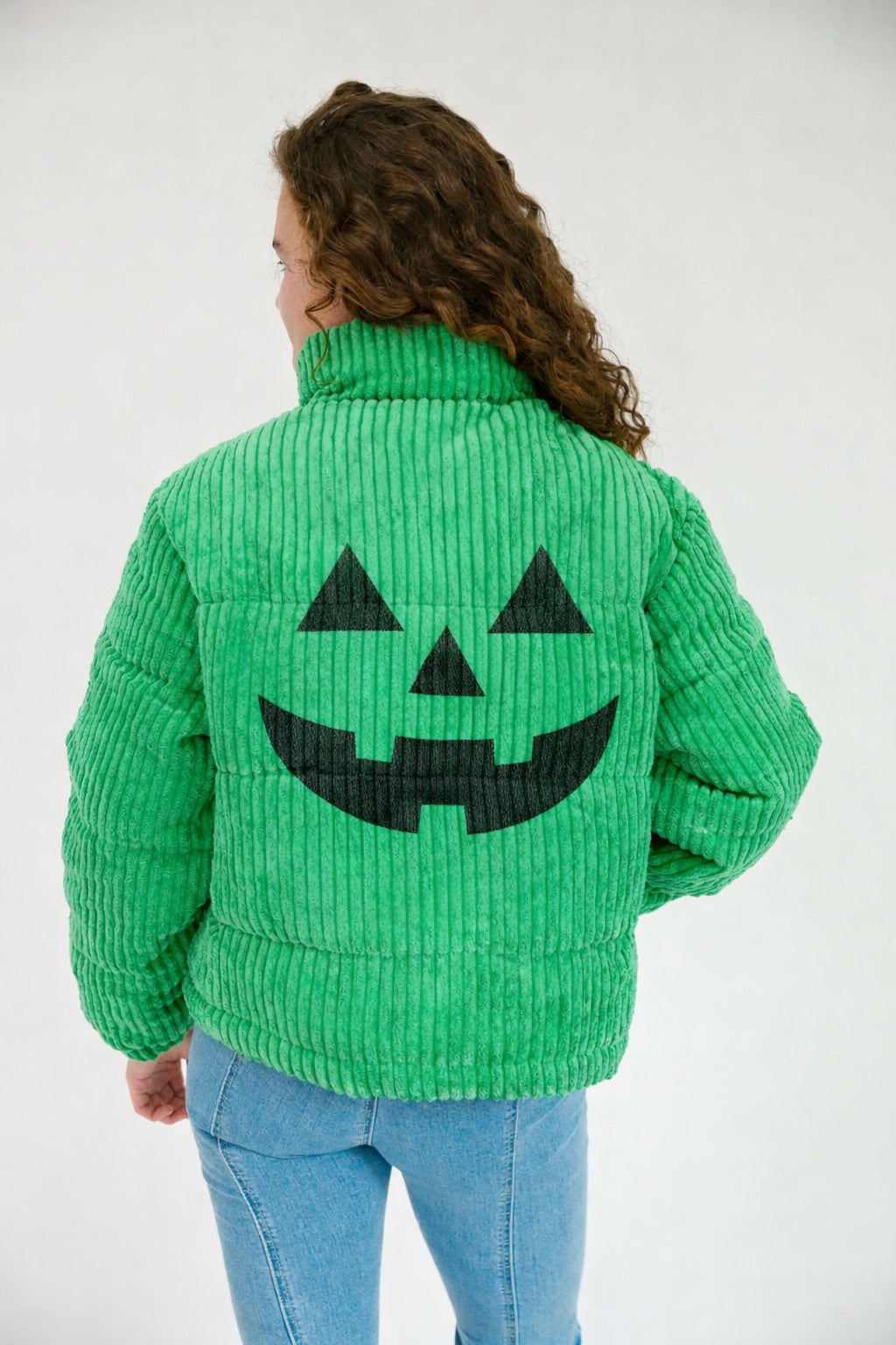 *PUMPKIN GREEN CORDUROY JACKET - LARGE PULLOVER Judith March