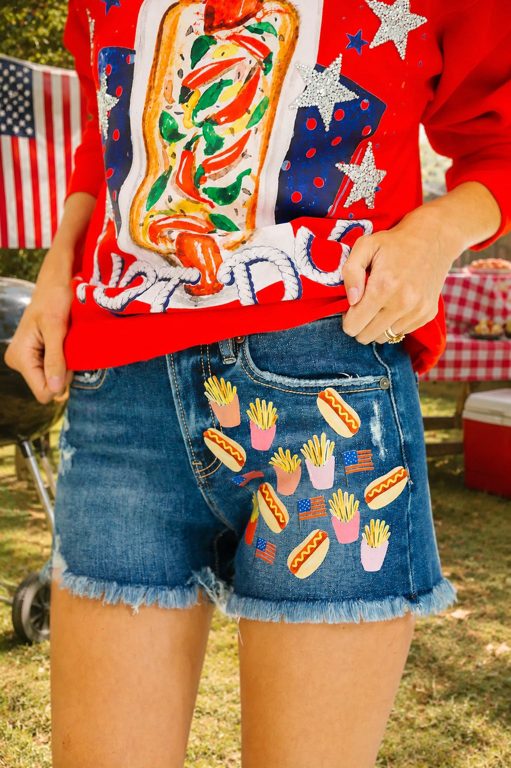 ALL-AMERICAN DENIM SHORTS SHORTS Judith March