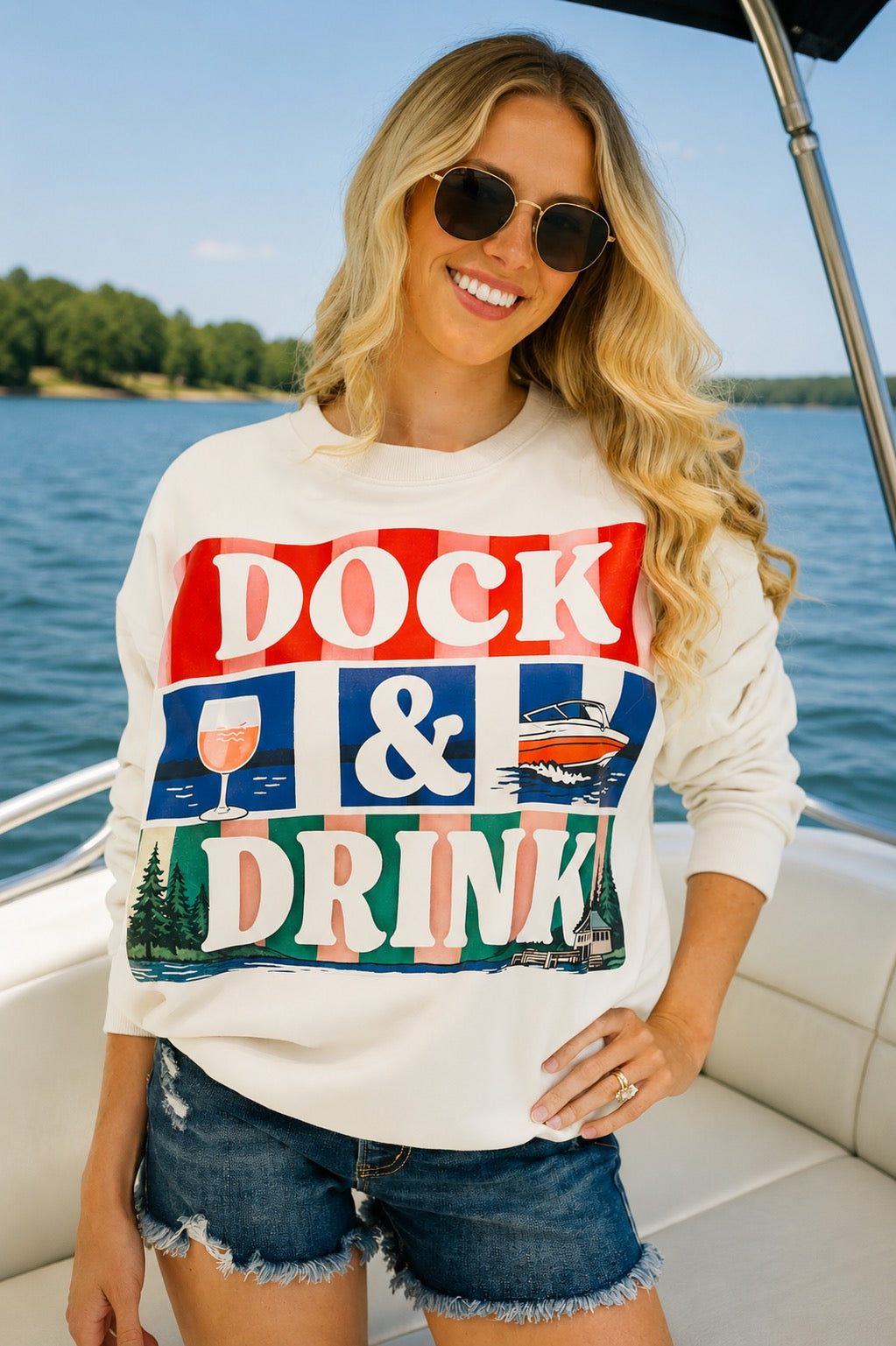 DOCK & DRINK CREAM PULLOVER PULLOVER Judith March