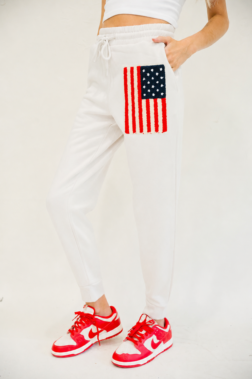 **TERRY FLAG BONE JOGGERS joggers Judith March