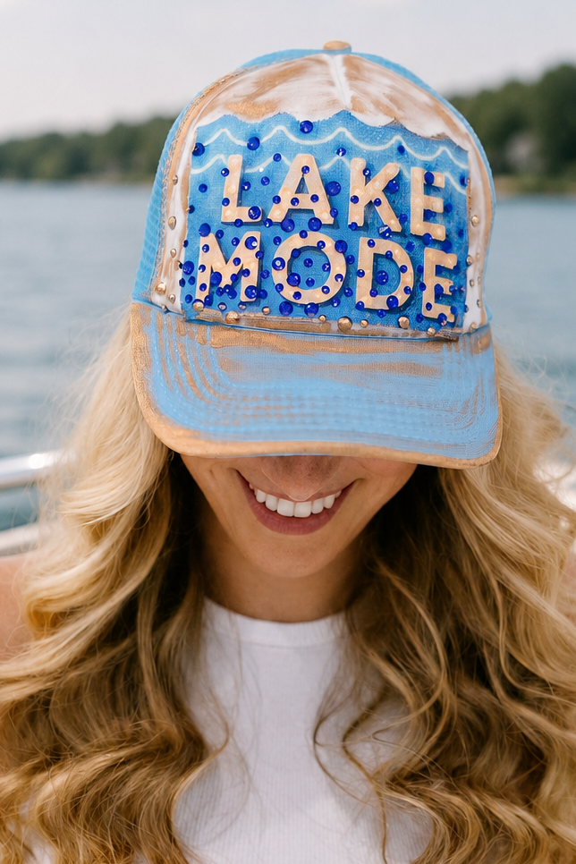 LAKE MODE BLUE TRUCKER HAT HAT Judith March