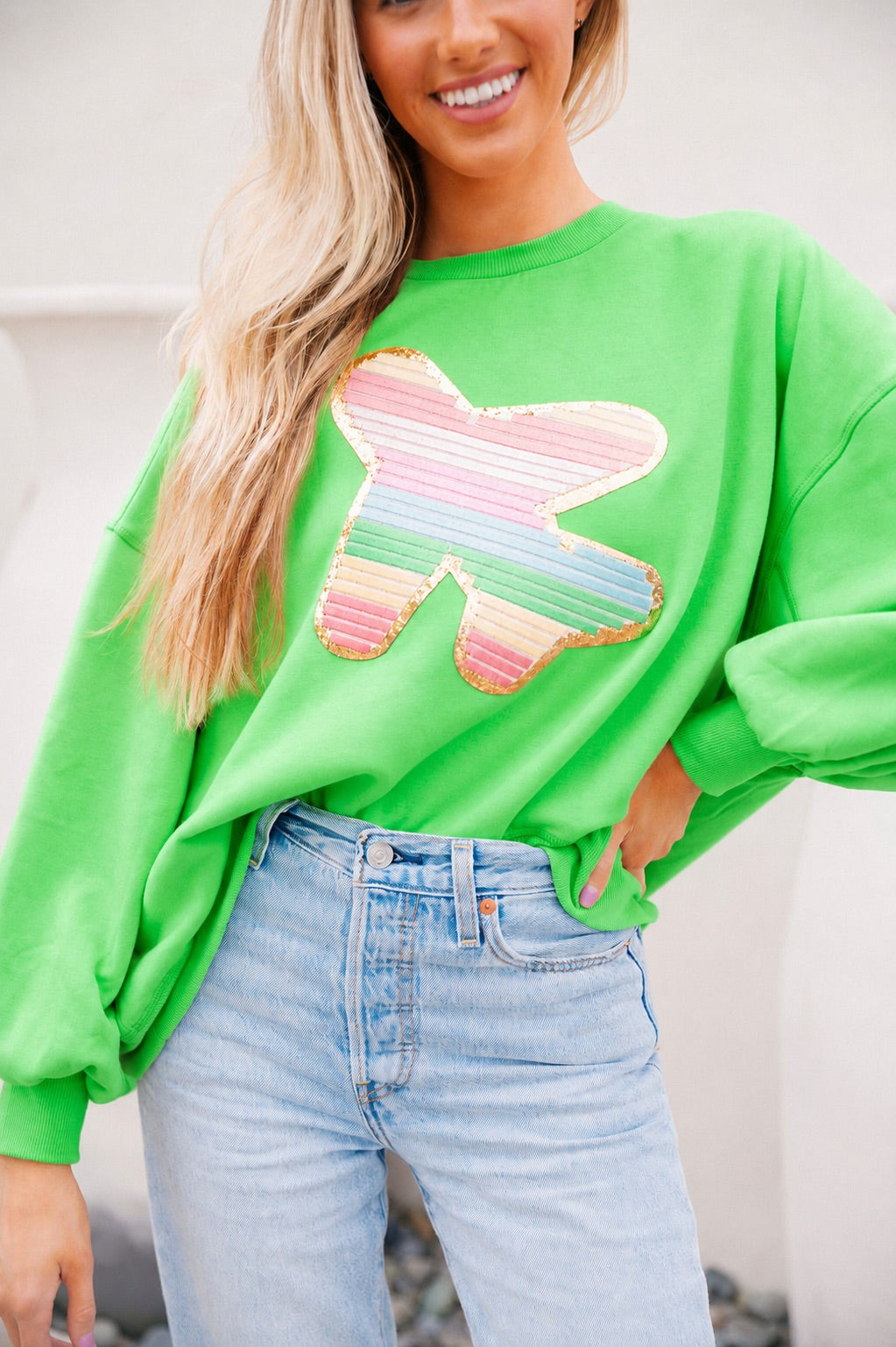 **RAINBOW AIRPLANE GREEN PULLOVER PULLOVER Judith March