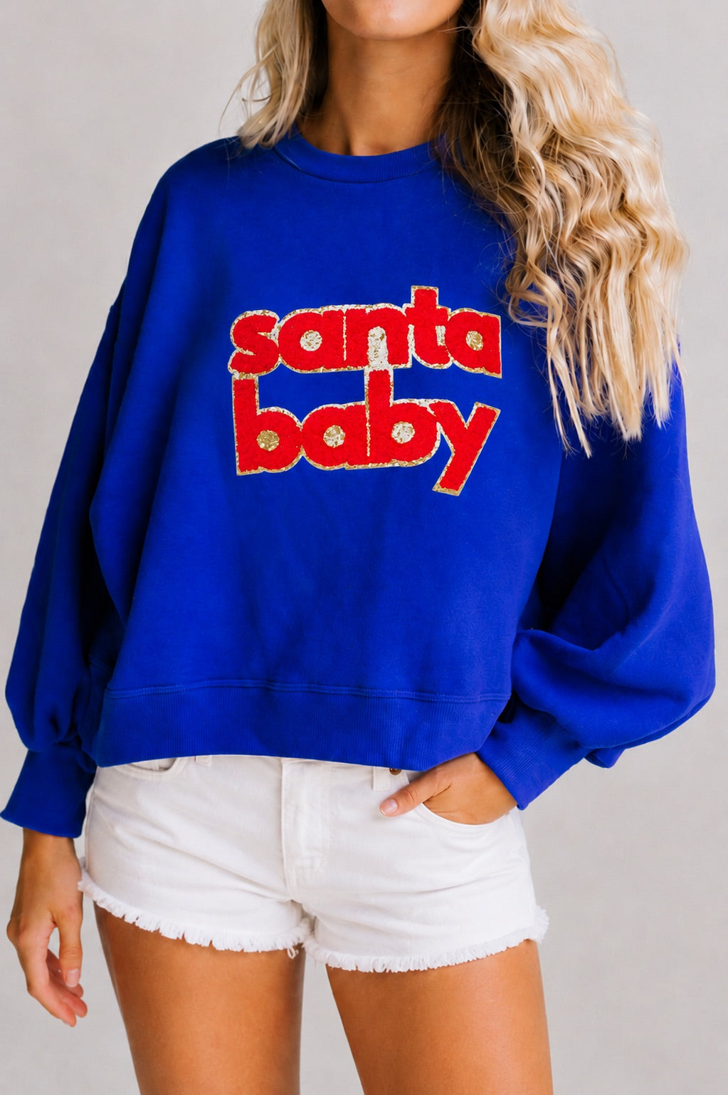 **SANTA BABY ROYAL PULLOVER - L/XL PULLOVER Judith March