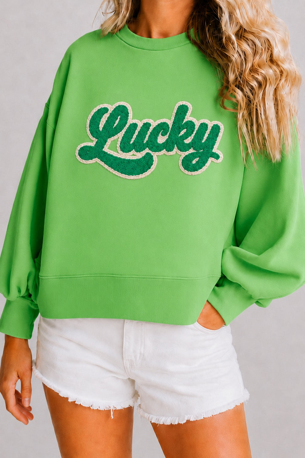 **LUCKY GREEN PULLOVER PULLOVER Judith March