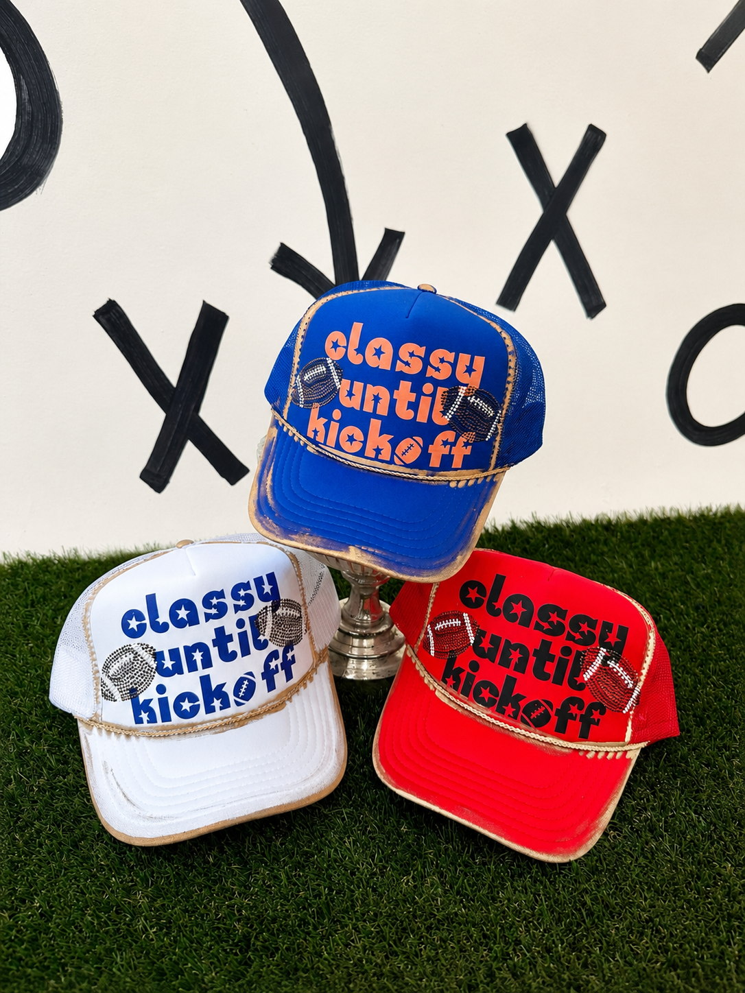 CLASSY UNTIL KICKOFF TRUCKER HATS