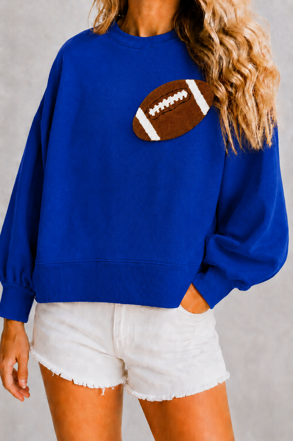 **FOOTBALL CROPPED PULLOVERS PULLOVER Judith March