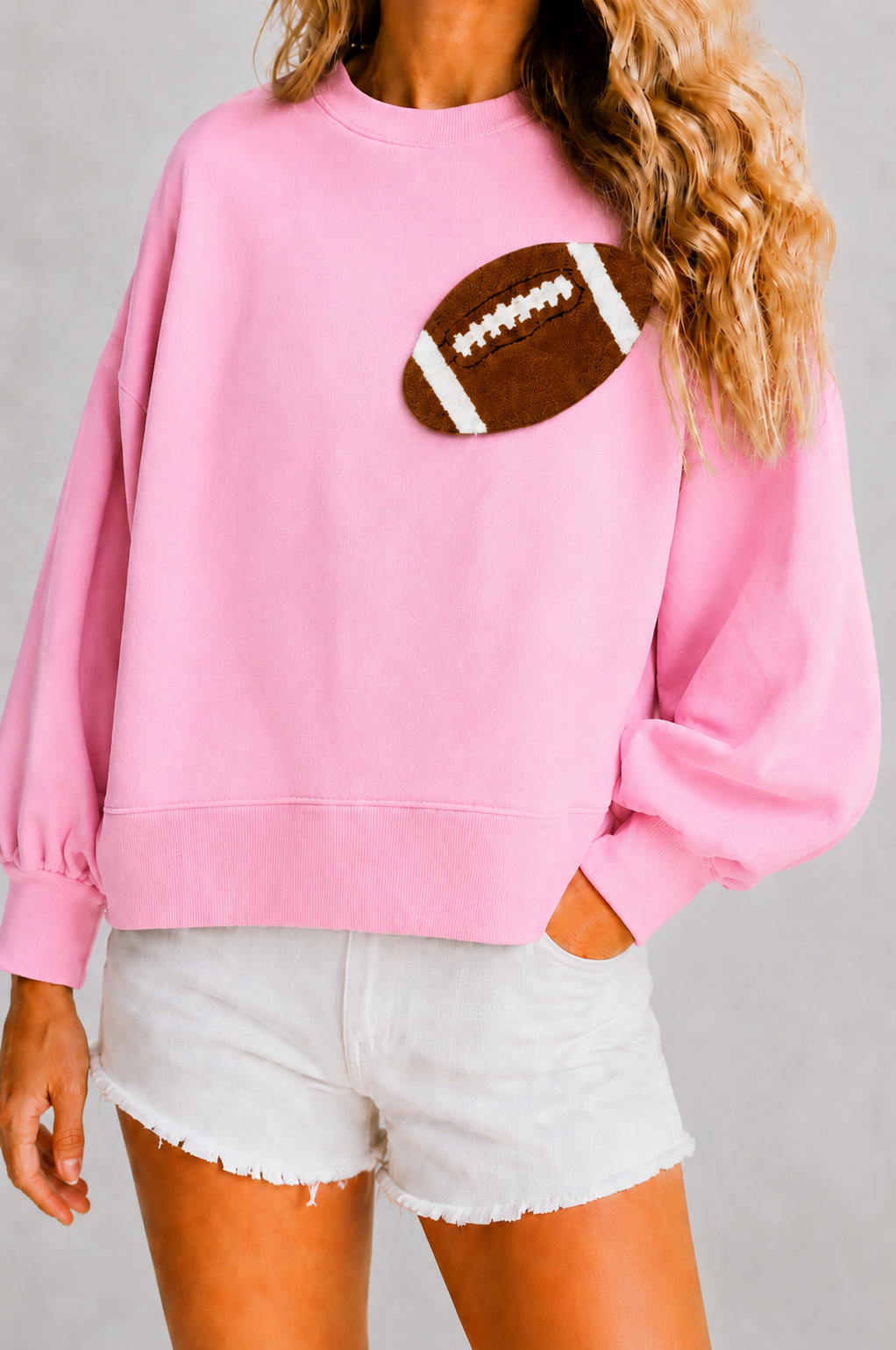 **FOOTBALL CROPPED PULLOVERS PULLOVER Judith March