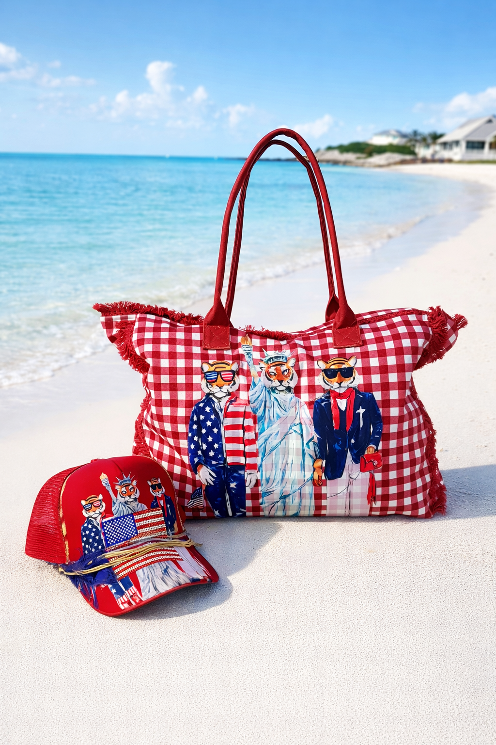 THE AMERICANA RED STRUCTURED HAT HAT Judith March