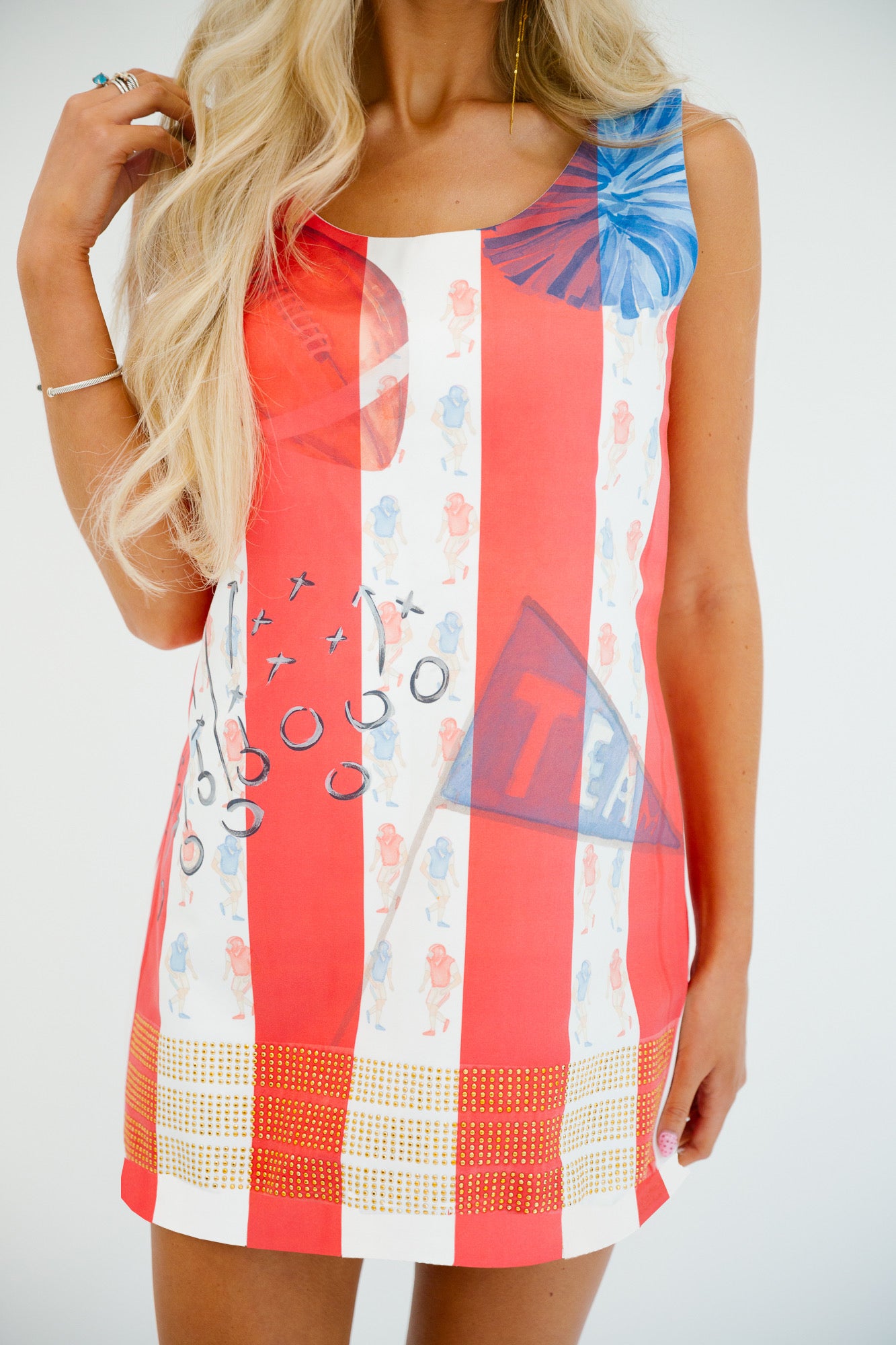 TAILGATE CLUB RED STRIPED DRESS DRESS Judith March