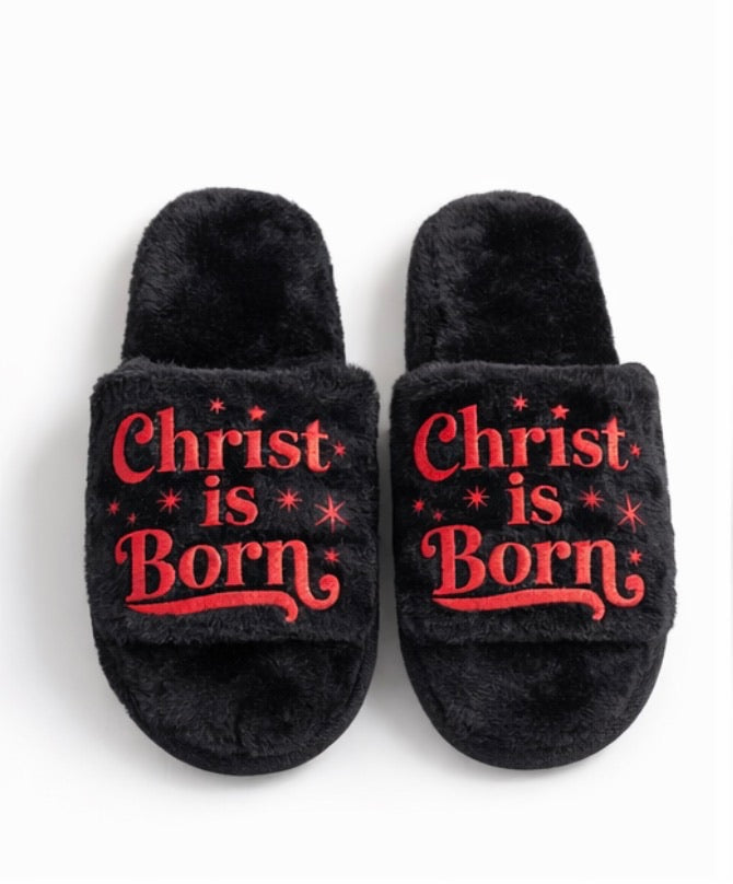 *CHRIS IS BORN BLACK SLIPPERS - S/M (6-8) PULLOVER Judith March