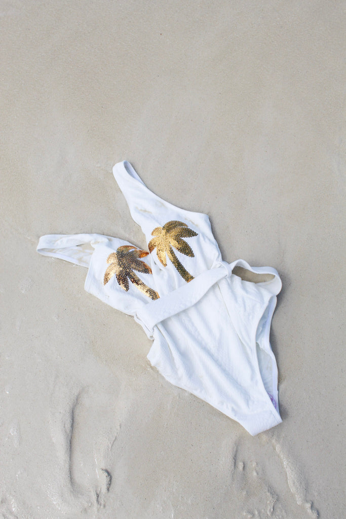 GOLDEN PALM TREE ONE PIECE SWIMWEAR Judith March