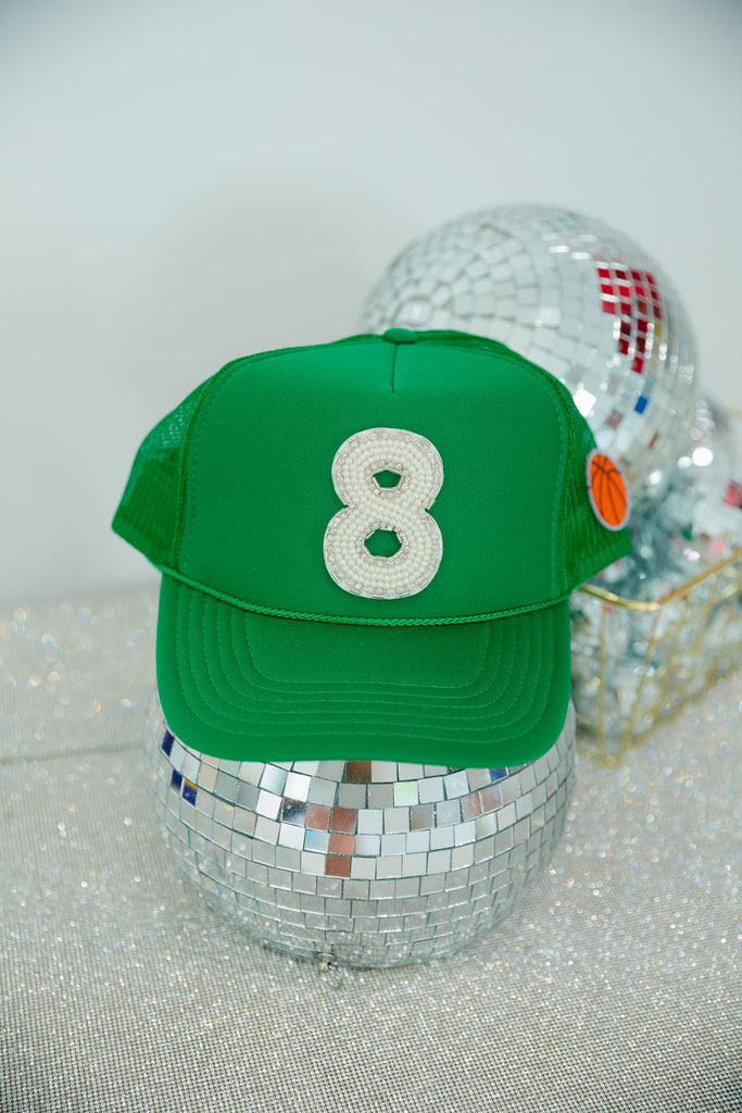 CUSTOM BEADED NUMBER PATCH HAT