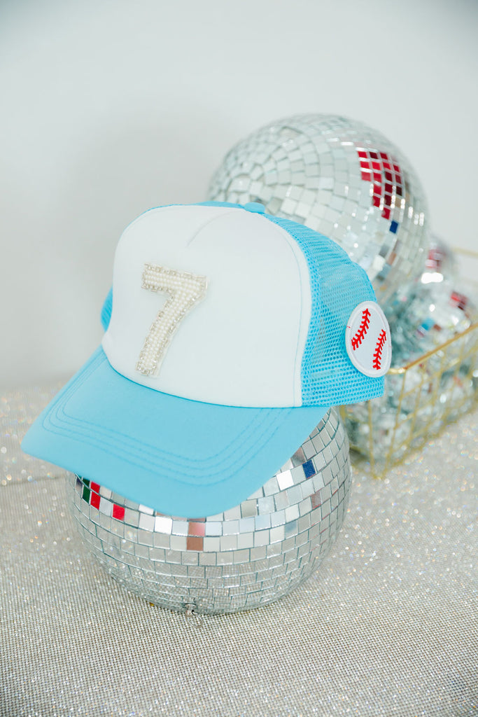 CUSTOM BEADED NUMBER PATCH HAT | Judith March