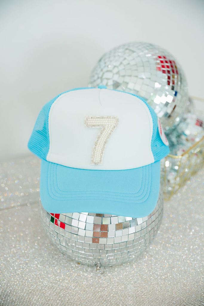 CUSTOM BEADED NUMBER PATCH HAT Hats Judith March   