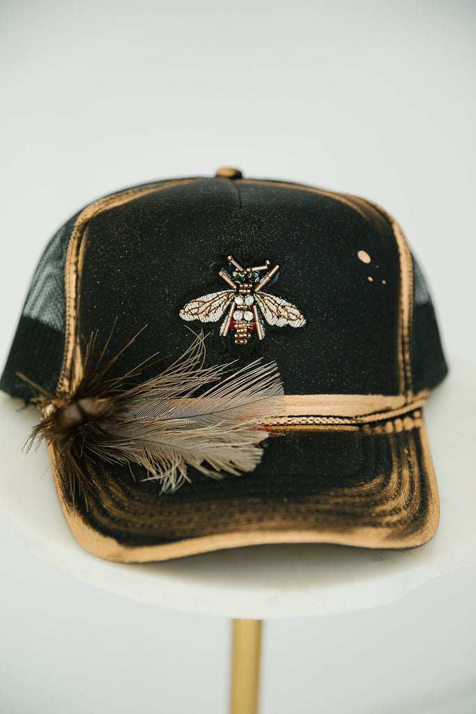 Gucci bee outlet hat black