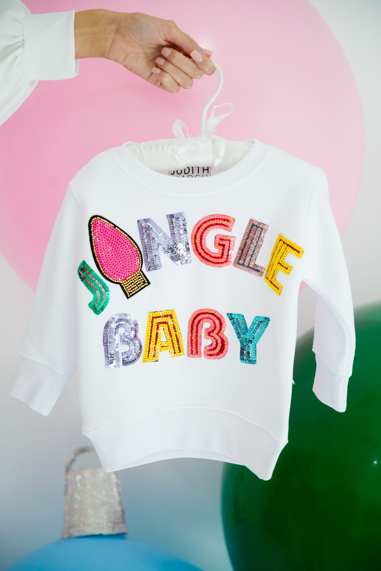 Mini Kids Jingle Baby White Pullover Large 14 16
