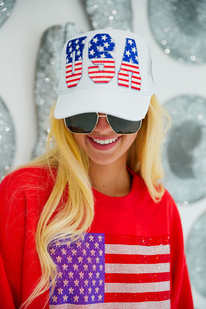 USA LETTERS TRUCKER HAT TRUCKER HAT Judith March