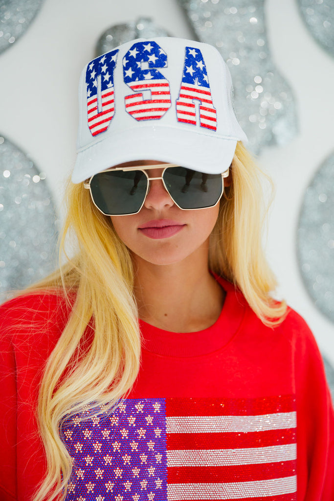 USA LETTERS TRUCKER HAT TRUCKER HAT Judith March