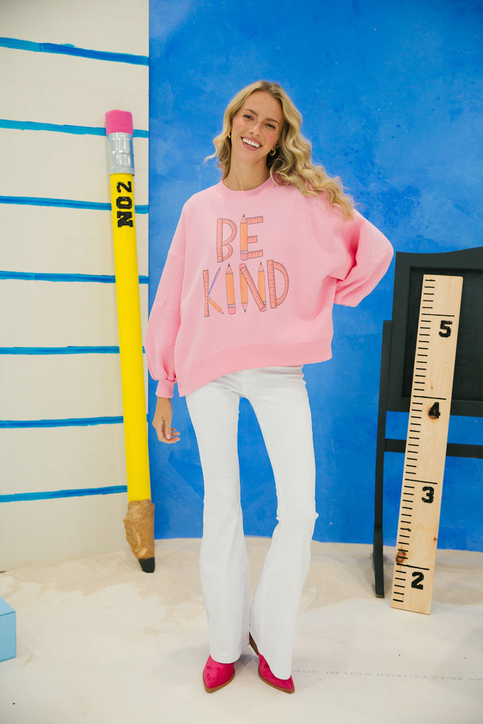 BE KIND PINK PULLOVER