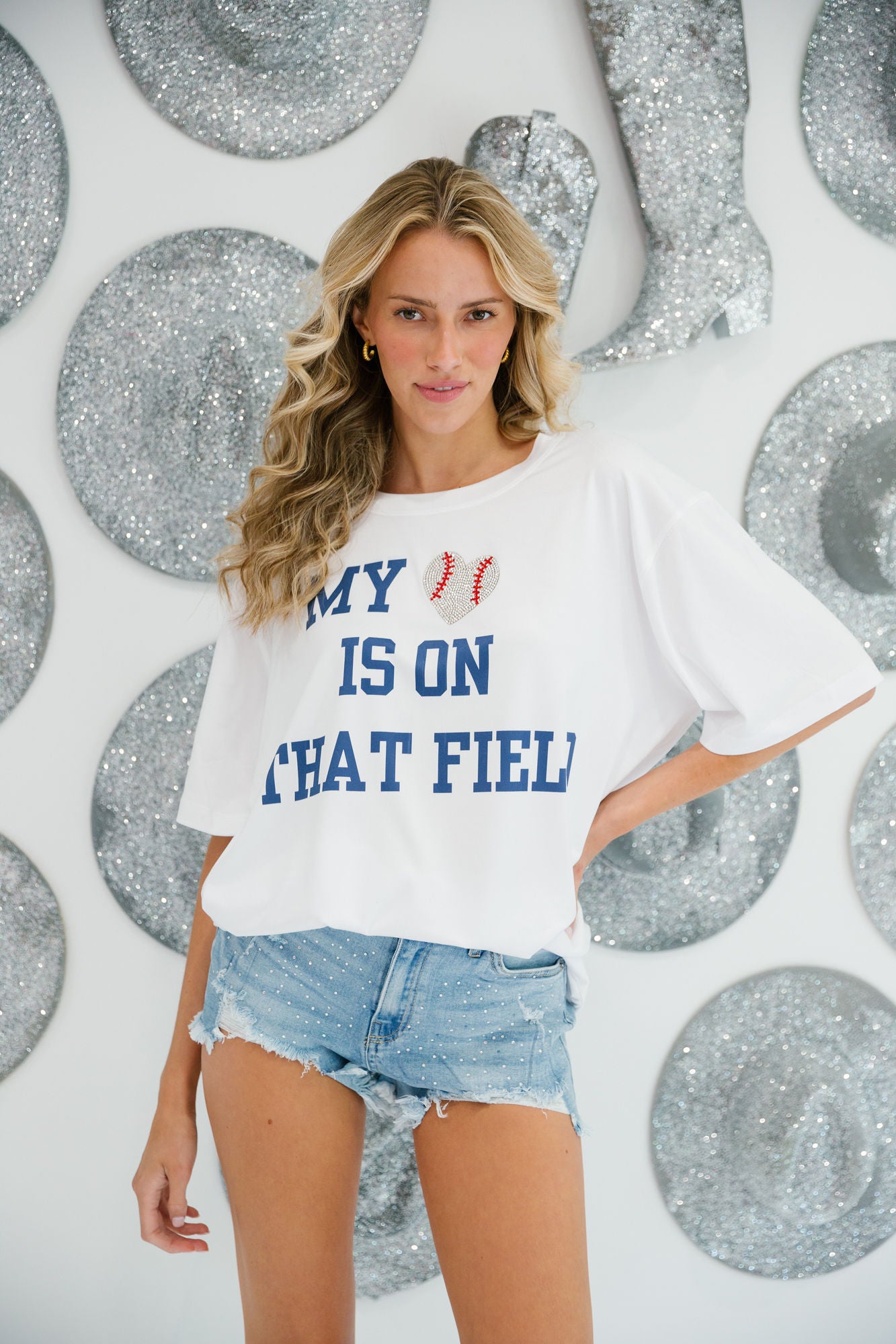 MY HEART IS ON THAT FIELD TEE Tee Judith March   