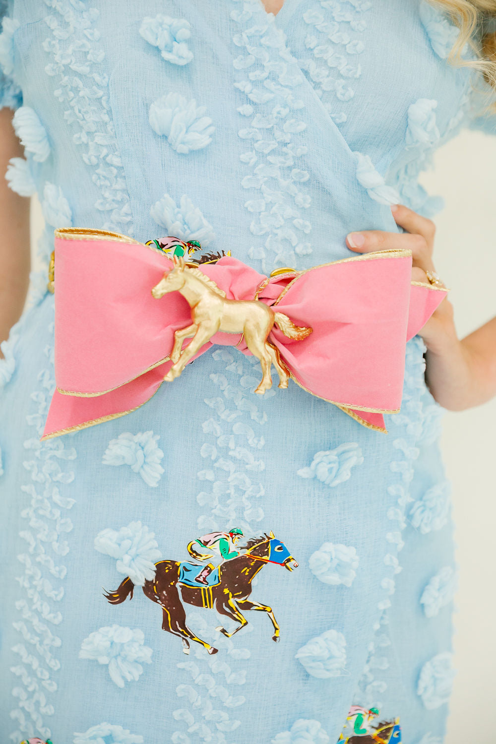 RACE DAY BOW PINK BELT BELT Judith March