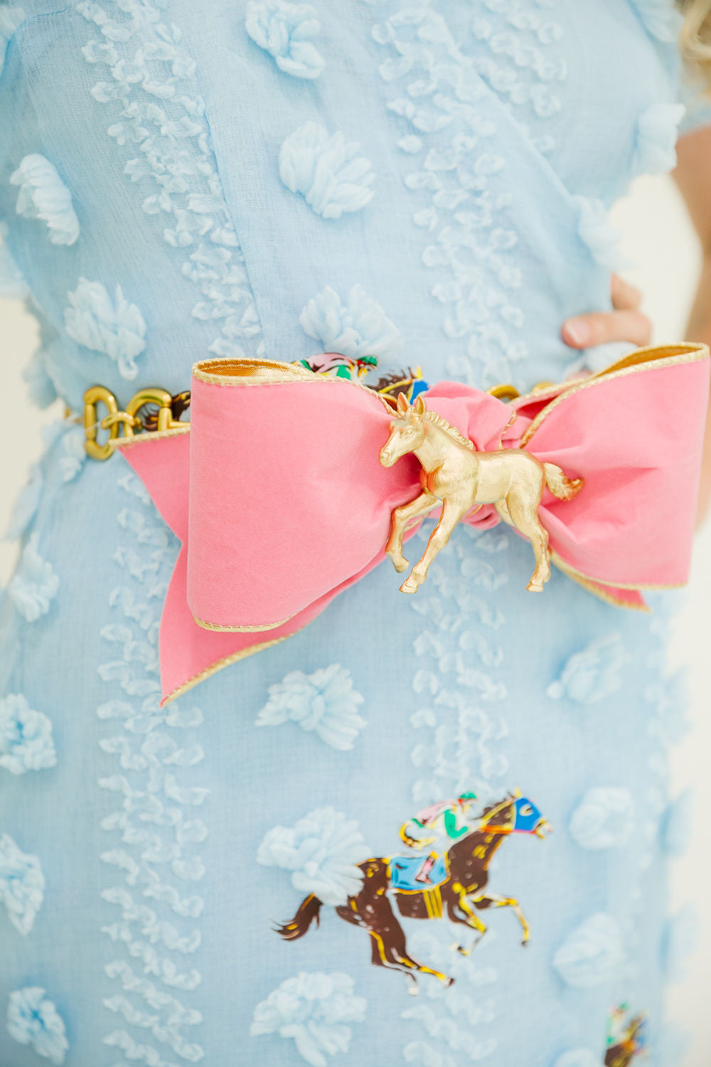 RACE DAY BOW PINK BELT BELT Judith March