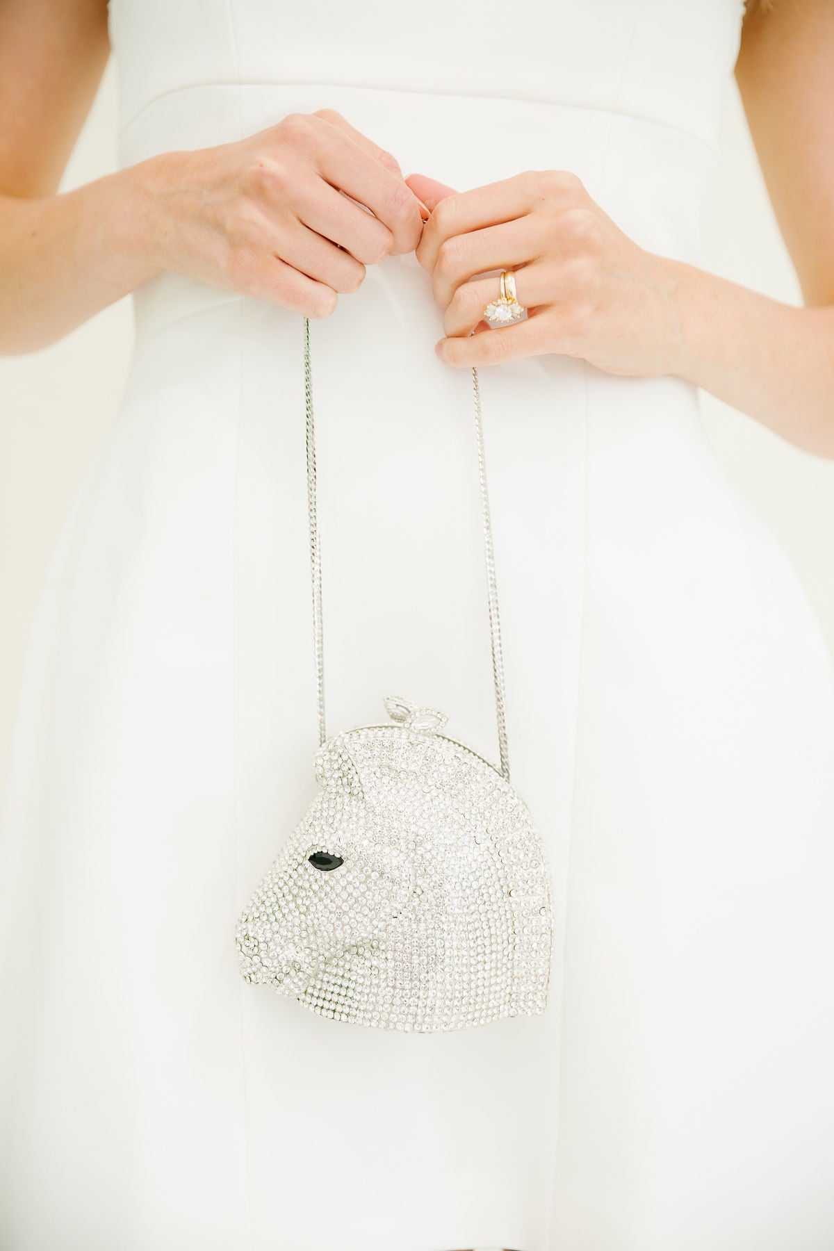 RACE DAY SILVER RHINESTONE CLUTCH (PRE-ORDER) Clutch Judith March