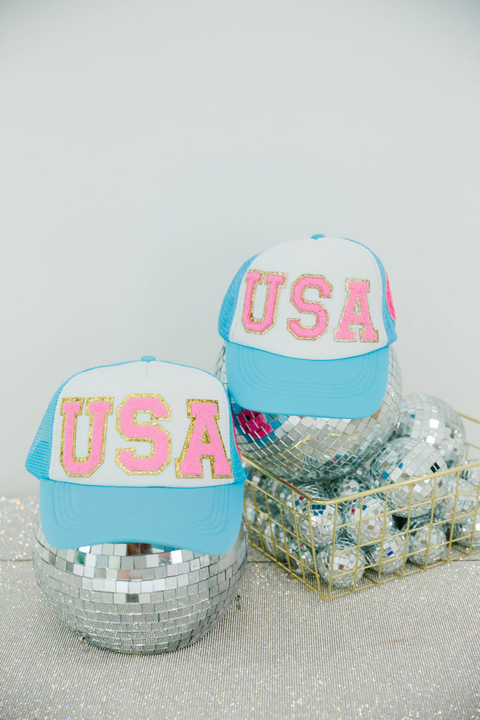 PINK USA TRUCKER HAT TRUCKER HAT Judith March   