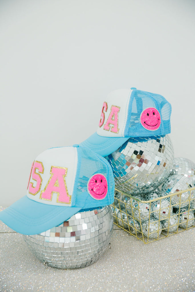 PINK USA TRUCKER HAT TRUCKER HAT Judith March   