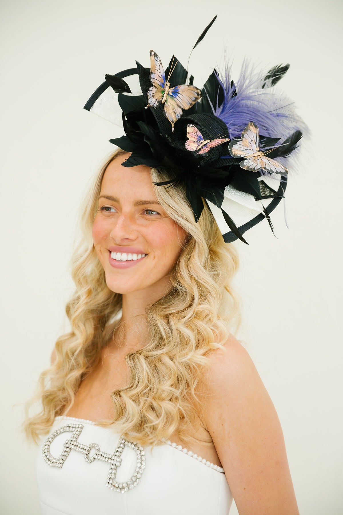 MIDNIGHT MONARCH FASCINATOR FASCINATOR Judith March