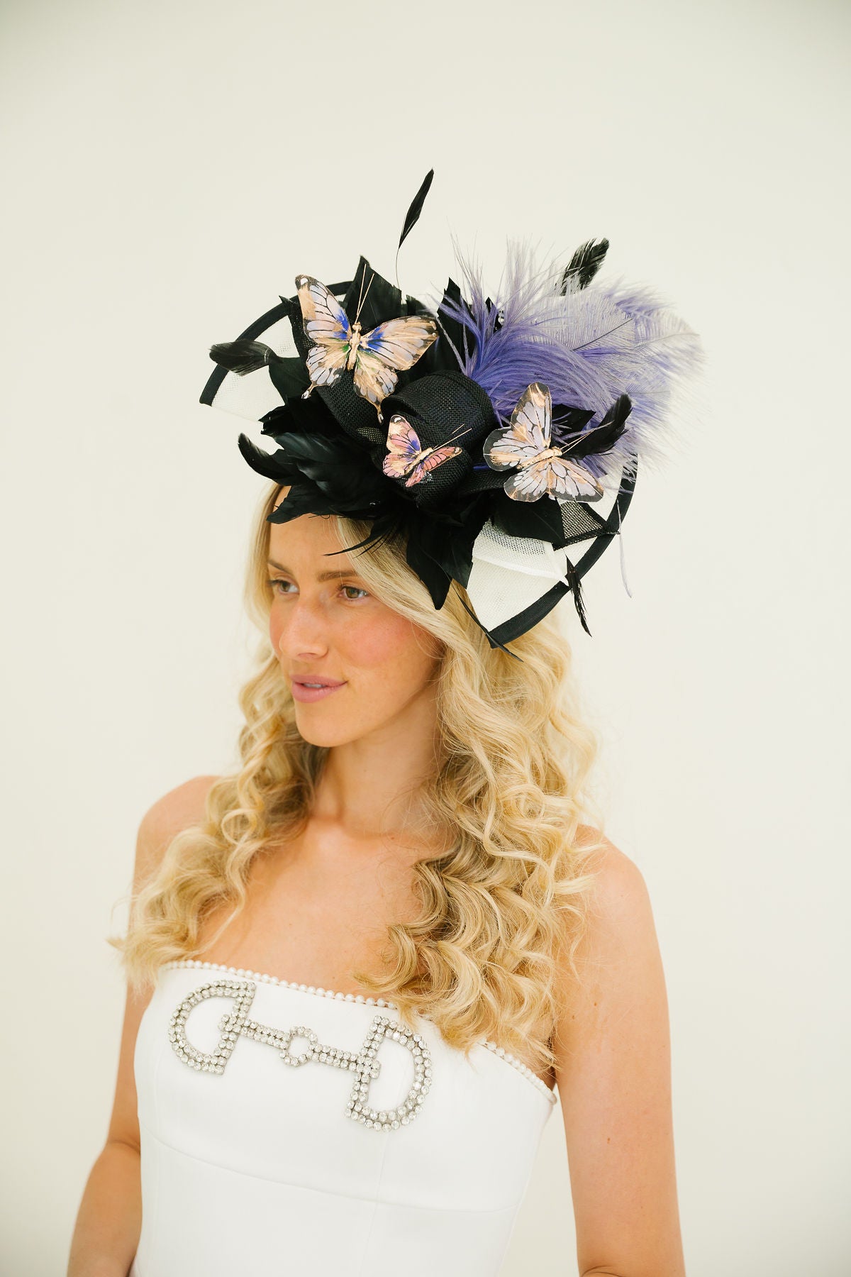 MIDNIGHT MONARCH FASCINATOR FASCINATOR Judith March