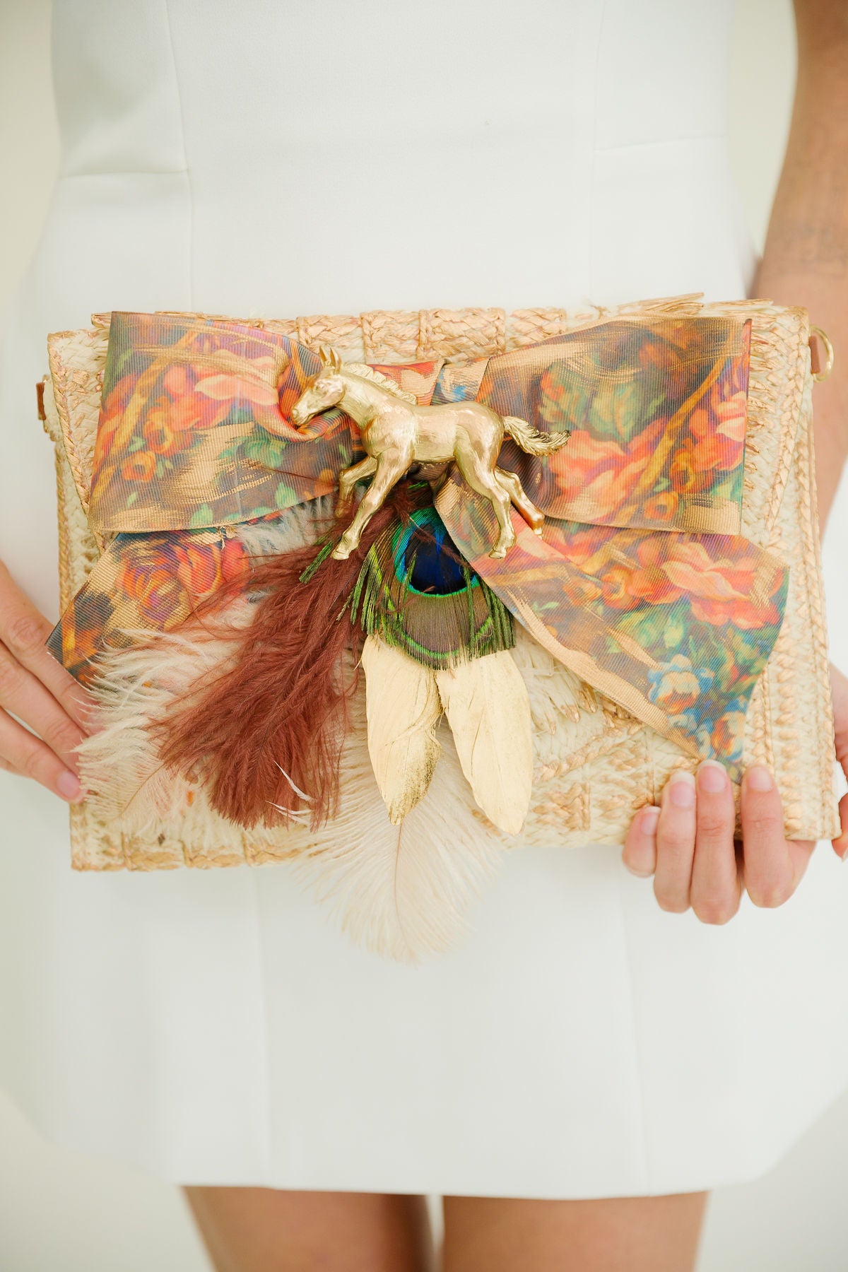 GOLDEN GALLOP FLORAL CLUTCH PURSE Judith March