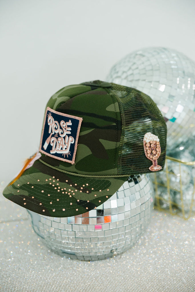 ROSE ALL DAY CAMO TRUCKER HAT LIMITED EDITION Judith March   