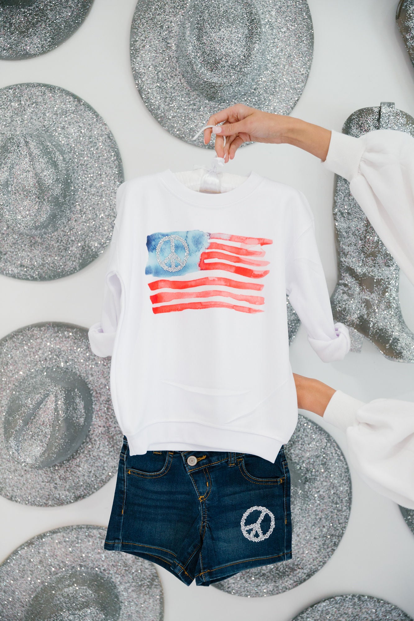 MINI KIDS WATERCOLOR FLAG PEACE PULLOVER KIDS Judith March   
